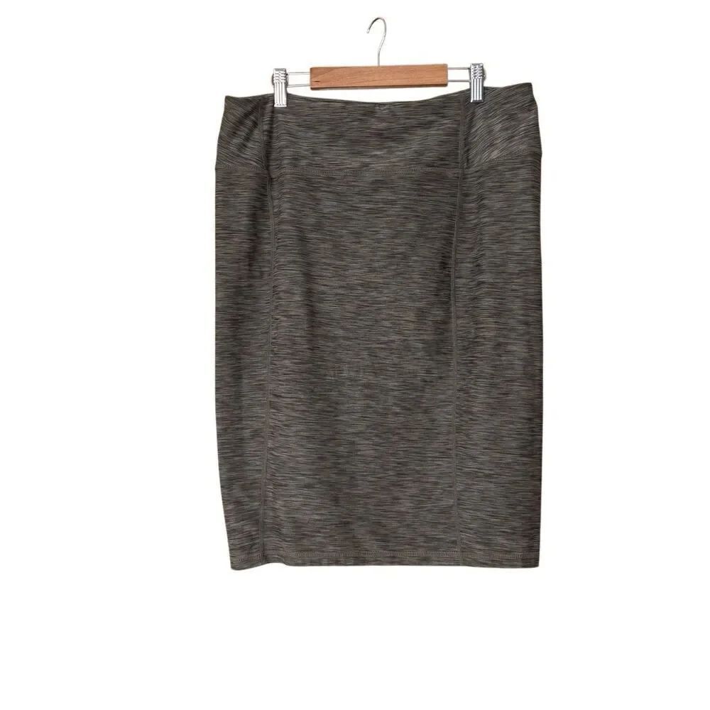 Prana high waisted vertex skirt athletic stretchy pencil skirt size large